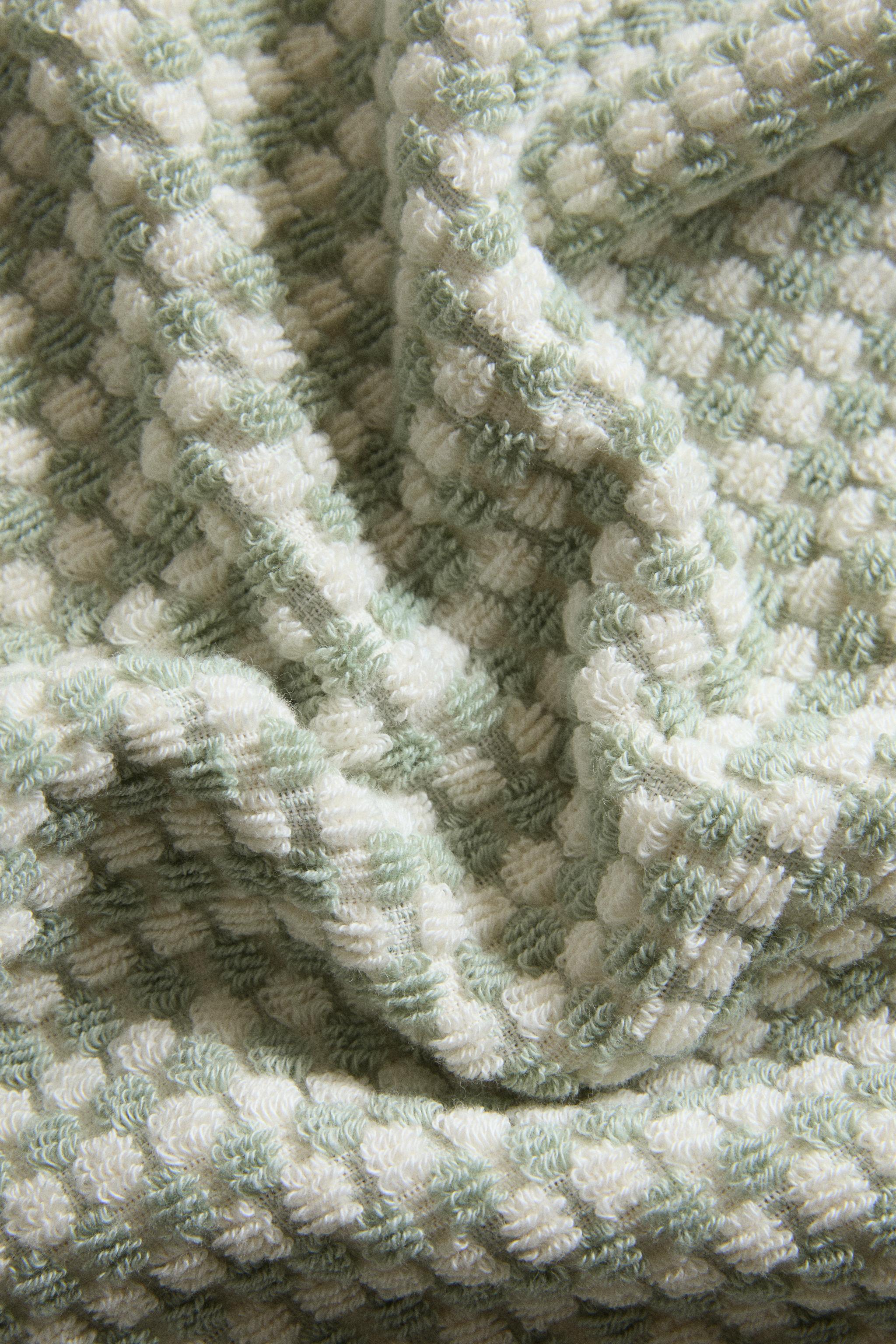 SERVIETTE DE BAIN EN COTON TEXTURÉ